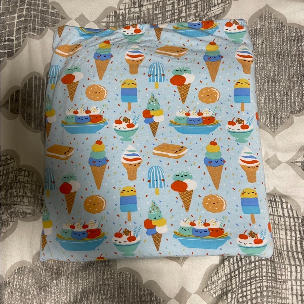 Little Sleepies Blueberry Ice Cream Social Triple-Layer Large Cloud Blanket